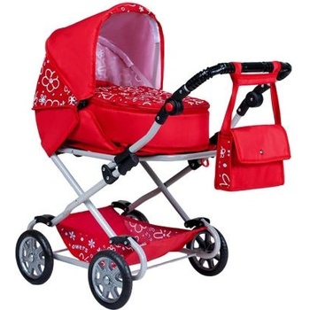 New Baby Детска количка за кукли 2в1 New Baby Monika червен