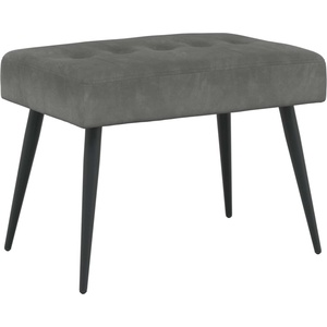 vidaXL Пейка с копчета Тъмносиво 60 x 40 x 45 см Кадифе (42038502)