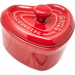 STAUB Керамичен съд за печене във формата на сърце Staub 40511092, За мъфини и суфлета, 10 см, 200 мл, До 300C, Червен (40511092)