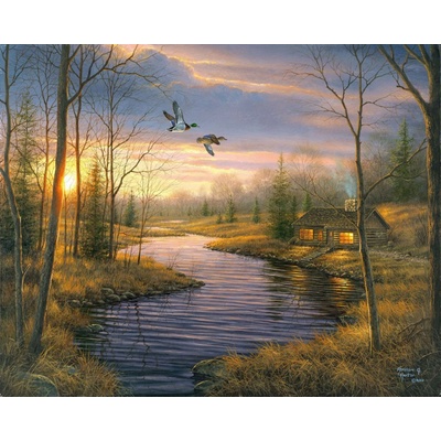 Figuered ART malování podle čísel VENKOVSKÝ DŮM ZA SOUMRAKU – Zbozi.Blesk.cz