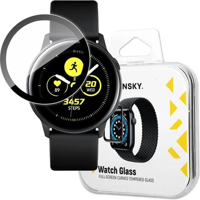 Wozinsky Хибриден скрийн протектор от закалено стъкло Wozinsky за Samsung Galaxy Watch Active, черен (PPCX000004)