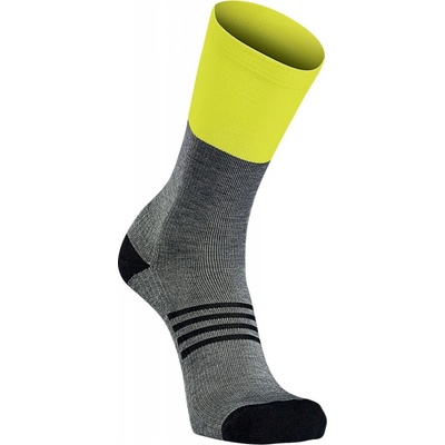 Northwave Extreme Pro High Sock grey/yellow