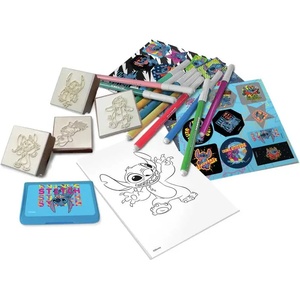 Multiprint Творческа раница Stitch с 10 миещи се флумастера, 4 печата и 30 стикера