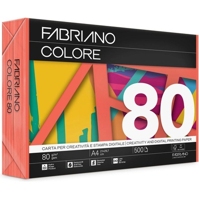 Fabriano Копирна хартия Colore, A4, 80 g-m2, портокал, 500 листа (8001348234104)
