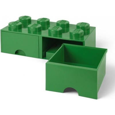LEGO® úložný box s šuplíky 250x500x180mm tmavě zelený LEGO40061734