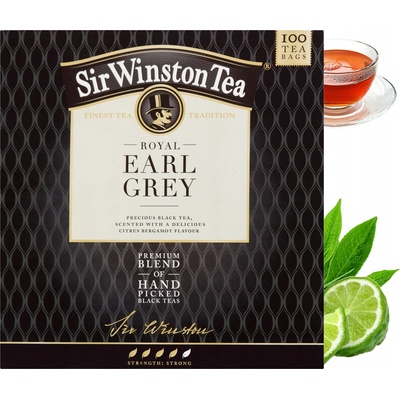 SIR WINSTON černý instantní čaj s bergamotem EARL GREY 100 sáčků