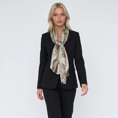 Classic Scarf dámská šála béžová s hnědou