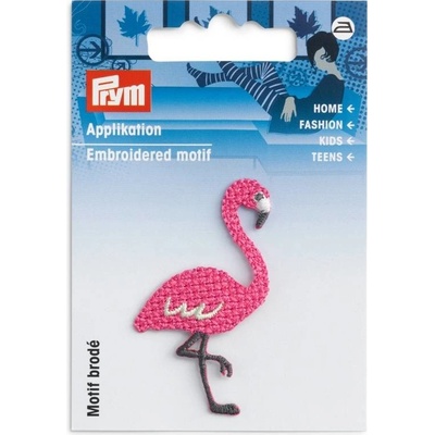 PRYM Nášivka plameniak, nažehľovacia, ružová