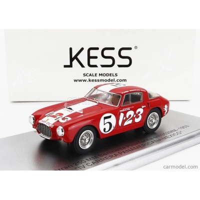 Carrera Kess-model Ferrari Berlinetta Pininfarina N 5 Iv Panamericana Mexico 1953 R.echeverria P.villegas Červená Bílá 1:43