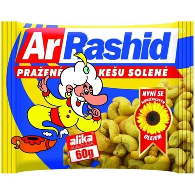 ArRashid kešu ořechy pražené solené 60 g
