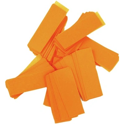 Tcm Fx pomalu padající obdélníkové konfety 55x18mm neonové-oranžové UV