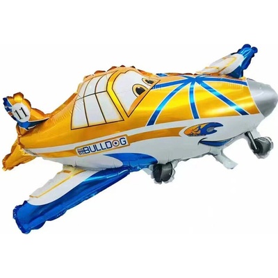 Fóliový balónik Lietadlo žlté 81 cm