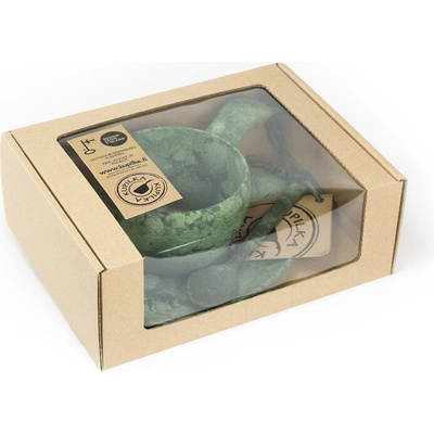 KUPILKA Купилка чаша с лъжица и чинийка, 210 мл, зелена (t00008168)