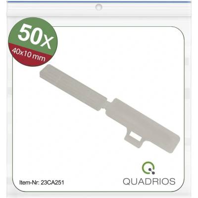 Quadrios 23CA251 23CA251 ochranný štítek Druh montáže: kabelové spony Potisknutelná plocha: 9.5 x 41 mm transparentní Po