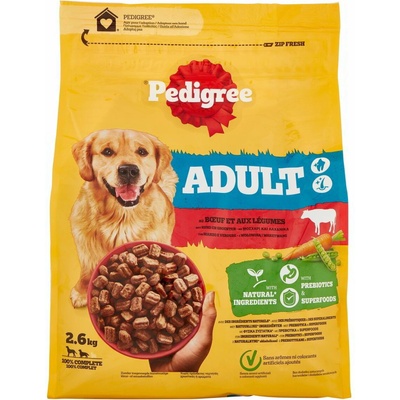 Pedigree Adult s hovädzím mäsom a zeleninou 2,6 kg