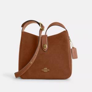 Coach Дамска чанта Coach Hadley Convertible Crossbody, Sienna велур (CW004-CAMEL)