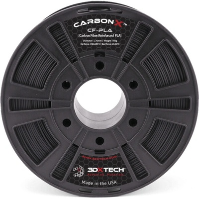 3DXTECH CARBONX PLA+CF čierná 1,75mm 750g