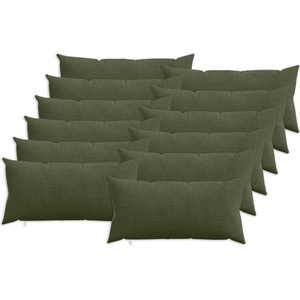 vidaXL Калъфка за възглавница 12 pcs HEERLEN Зелено 40 x 80 cm (909933)