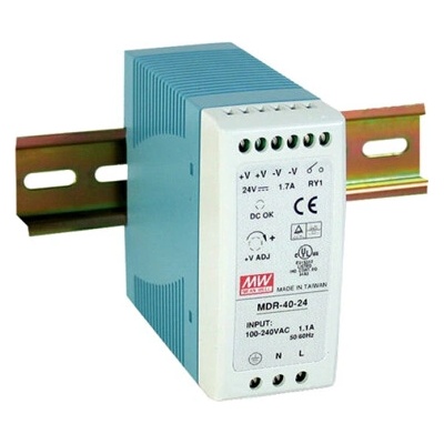 Napájecí zdroj na DIN lištu Mean Well MDR-40-24 24V 1,7A 40W