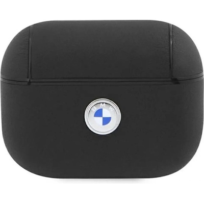 BMW BMAP2SSLBK AirPods Pro 2 (2022/2023) покритие черен/черен Geniune Leather Silver Logo (3666339112295)