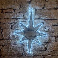 DecoLED LED svetelná hviezda na VO 35x50 cm ľadovo biela