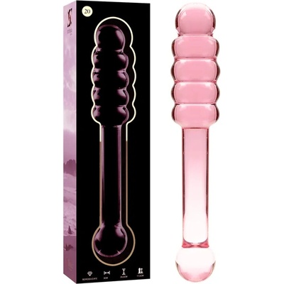 Ibiza Nebula Model 20 Dildo Borosilicate Glass 20.5 x 3 cm Pink
