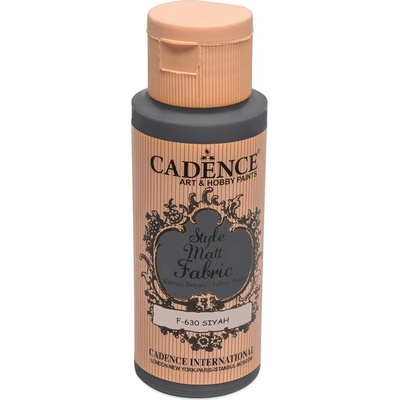Farba na textil CADENCE STYLE MATT FABRIC 59 ml matná čierna
