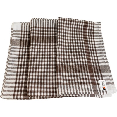 TiaHome Kuchynské bavlnené utierky Hnedé 50 x 70 cm