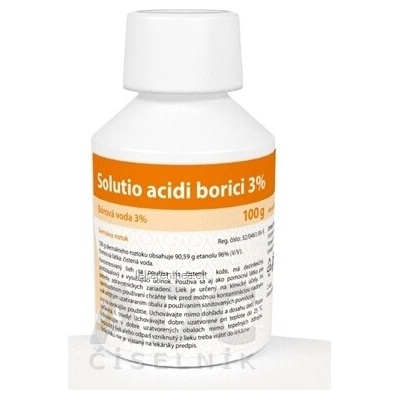 Solutio acidi borici 3% sol der fľ.HDPE 1 x 100 g