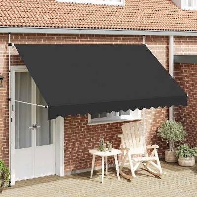 vidaXL Ručně zatahovací markýza 350 cm antracitová