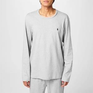 Ralph Lauren Тениска POLO RALPH LAUREN Long Sleeve Crew Neck T-Shirt - Heather Grey / Navy