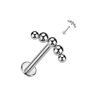 Šperky4U piercing do brady labreta titan TIT1237-1208