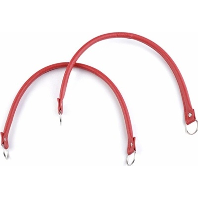 Červená ucha na tašku z eko kůže – 48–50 cm (2 ks)