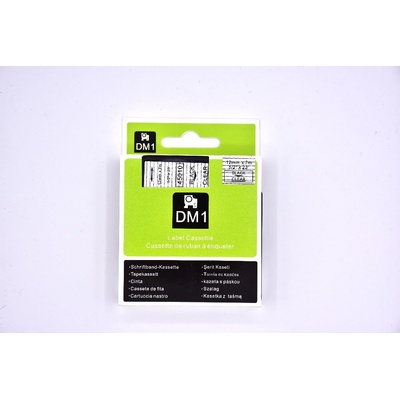 Label Dymo D1 45010 - kompatibilná páska - 12mm čierne písmo / transparentný podklad
