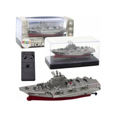 LEAN Toys Military Ship Remote Controlled Boat RC Silver 15cm