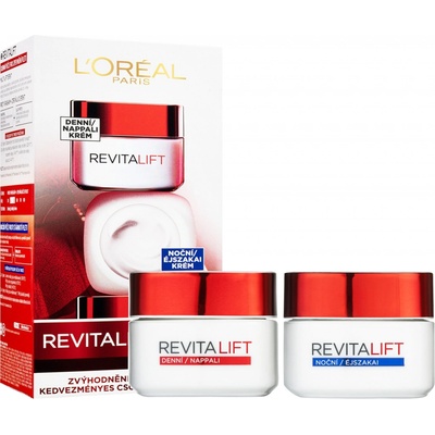 L’Oréal Paris Revitalift Classic nočný spevňujúci a protivráskový krém pre všetky typy pleti 50 ml + upokojujúci krém proti vráskam 50 ml