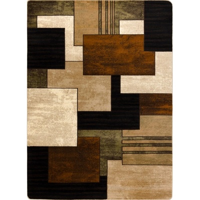 Nej-koberce Royal 5367 geometrický 3D černý / hnědý