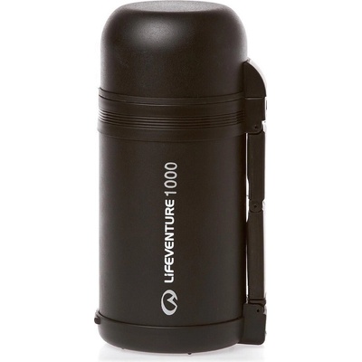 LIFEVENTURE Wide Mouth Vacuum Flask 1,0 L čierna