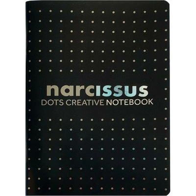 Narcissus Narcis sešit DOTS A5 60l černý balení 6 ks