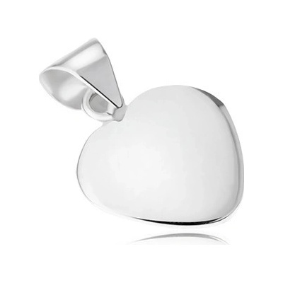 Šperky eshop Přívěsek ze stříbra 925 lesklé ploché srdíčko SP23.21