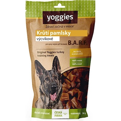 Yoggies B.A.R.F. krůtí výcvikové pamlsky 45 g