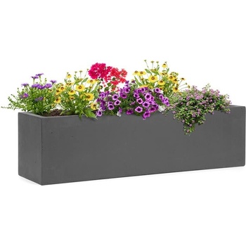 Blumfeld Solidflor, květináč, 75 x 20 x 20 cm, outdoor/indoor, tmavě šedý GDW11-Solidflor7520A