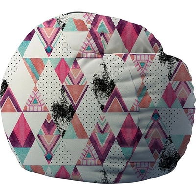 PUFRELAX Барбарон 400л. Matusalem, Diamond Eye, Перящ се калъф, Подходящ за деца, Пълнеж с микс от мемори пяна и дунапрен, принт (PUF-M-M-TM-DYE)