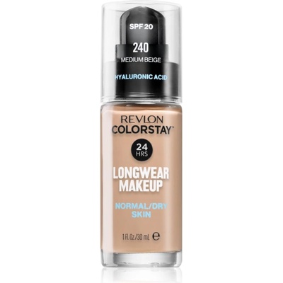 Revlon Cosmetics ColorStay SPF 20 дълготраен фон дьо тен за нормална към суха кожа цвят 240 Medium Beige 30ml