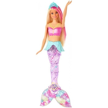 Barbie Svítící mořská panna s pohyblivým ocasem běloška