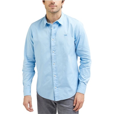 Lee Риза с дълъг ръкав Lee Patch Long Sleeve Shirt - Blue