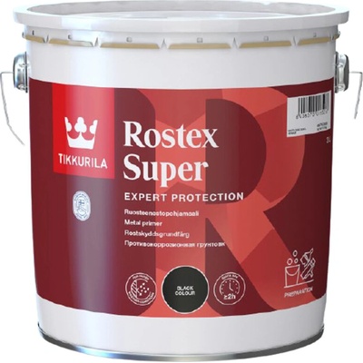 Tikkurila ROSTEX SUPER Antikorózna základná farba na kov 1 l, Čierna