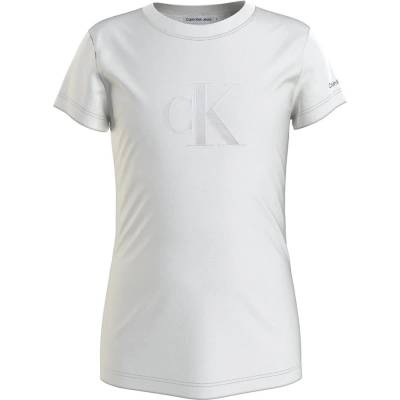 Calvin klein jeans Тениска Calvin Klein Jeans Metallic Monogram Slim short sleeve T-shirt - White