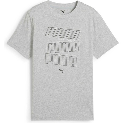 Puma Essentials Logo Lab Hog Tee B sivá