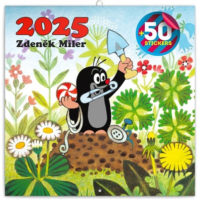 NOTIQUE Poznámkový Krtko s 50 samolepkami 30 x 30 cm 2025